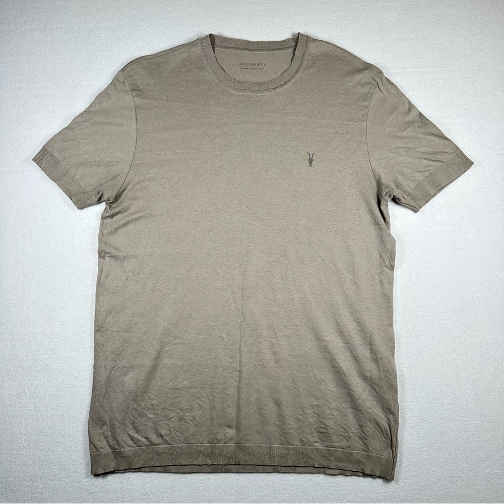 Allsaints Short Sleeve Parlour Crewneck T Shirt Soft Modal Blend Men's Size XL